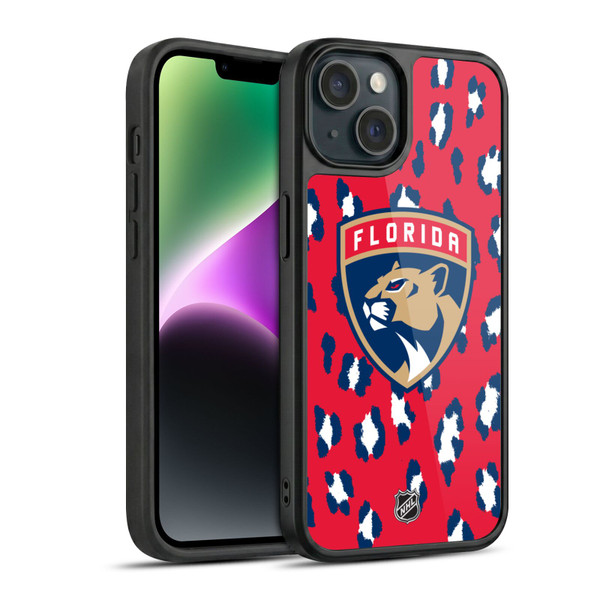 NHL Florida Panthers Leopard Pattern Gel Armour Case For Apple iPhone 14