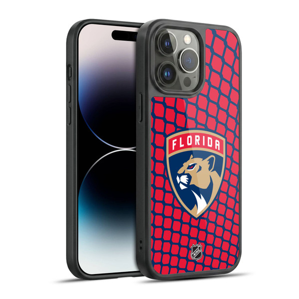 NHL Florida Panthers Net Pattern Gel Armour Case For Apple iPhone 14 Pro Max