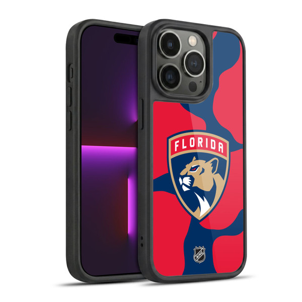 NHL Florida Panthers Cow Pattern Gel Armour Case For Apple iPhone 14 Pro
