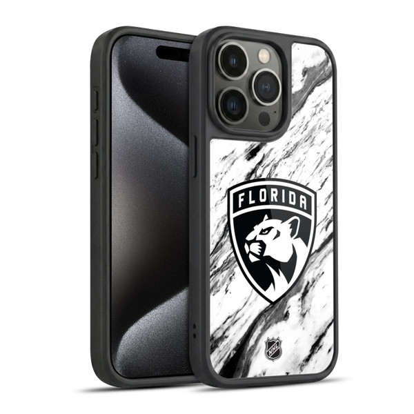 NHL Florida Panthers Marble Gel Armour Case For Apple iPhone 15 Pro