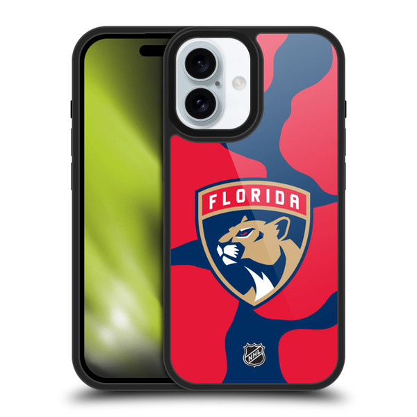 NHL Florida Panthers Cow Pattern Gel Armour Case For Apple iPhone 16