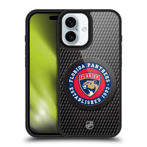 NHL Florida Panthers Puck Texture Gel Armour Case For Apple iPhone 16