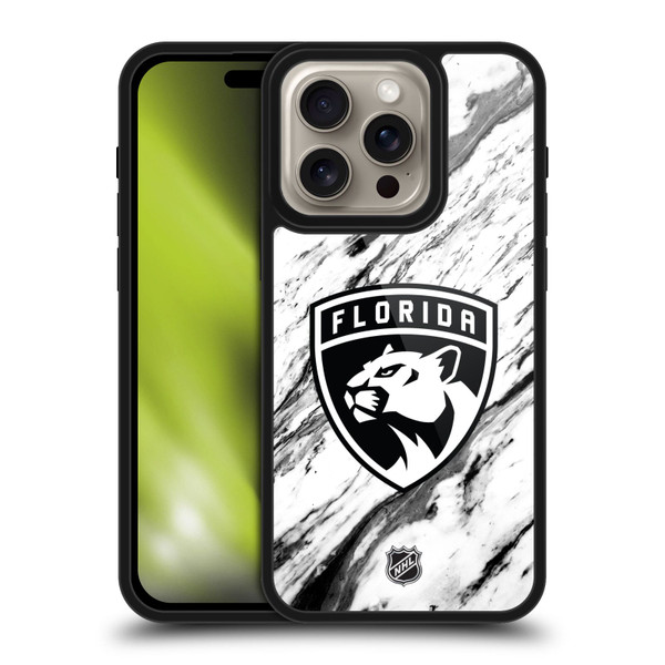 NHL Florida Panthers Marble Gel Armour Case For Apple iPhone 16 Pro