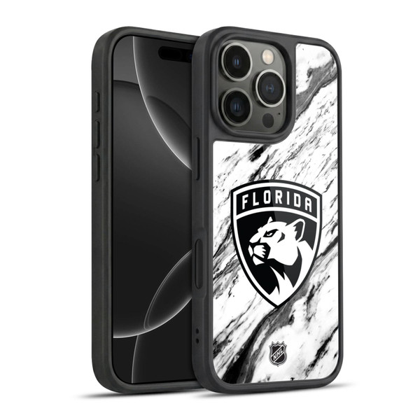 NHL Florida Panthers Marble Gel Armour Case For Apple iPhone 16 Pro