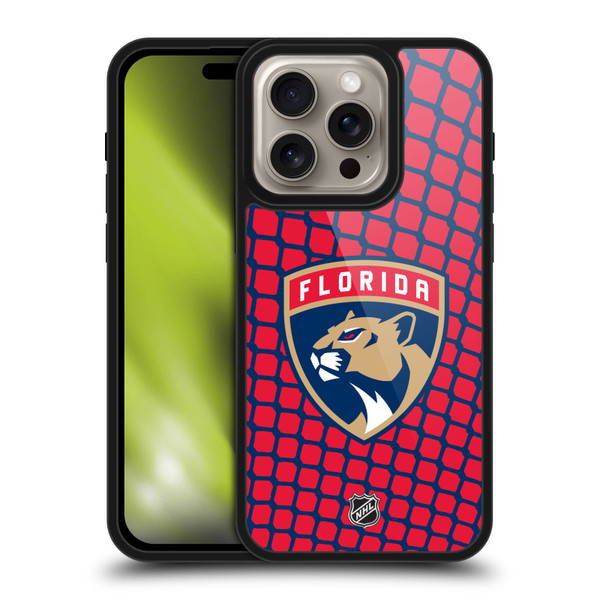 NHL Florida Panthers Net Pattern Gel Armour Case For Apple iPhone 16 Pro