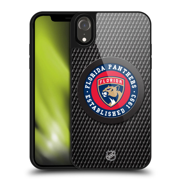 NHL Florida Panthers Puck Texture Gel Armour Case For Apple iPhone XR