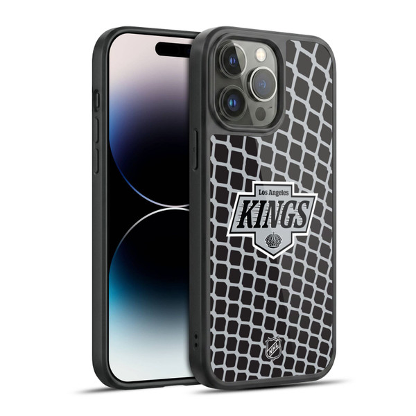 NHL Los Angeles Kings Net Pattern Gel Armour Case For Apple iPhone 14 Pro Max