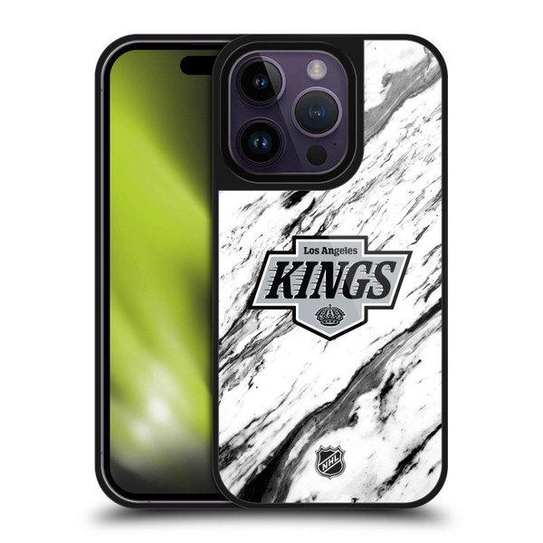 NHL Los Angeles Kings Marble Gel Armour Case For Apple iPhone 14 Pro