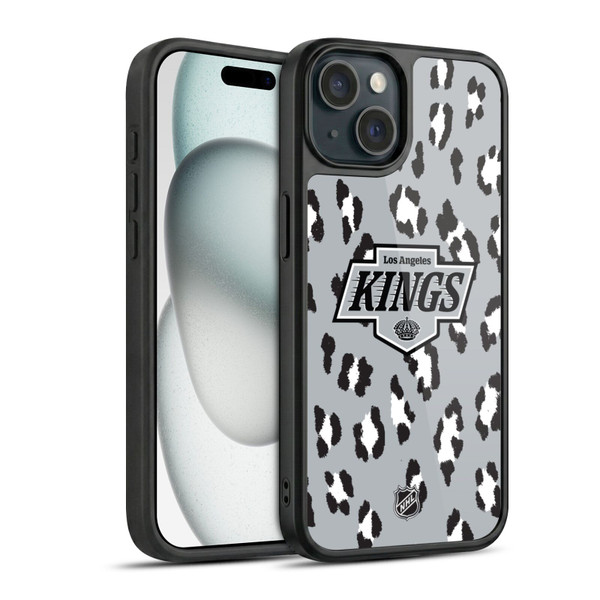 NHL Los Angeles Kings Leopard Pattern Gel Armour Case For Apple iPhone 15