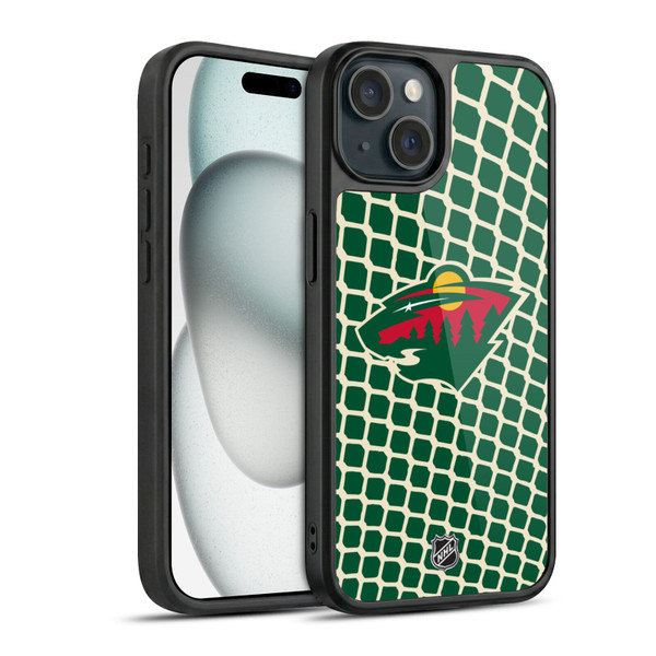 NHL Minnesota Wild Net Pattern Gel Armour Case For Apple iPhone 15
