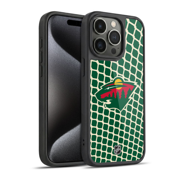 NHL Minnesota Wild Net Pattern Gel Armour Case For Apple iPhone 15 Pro