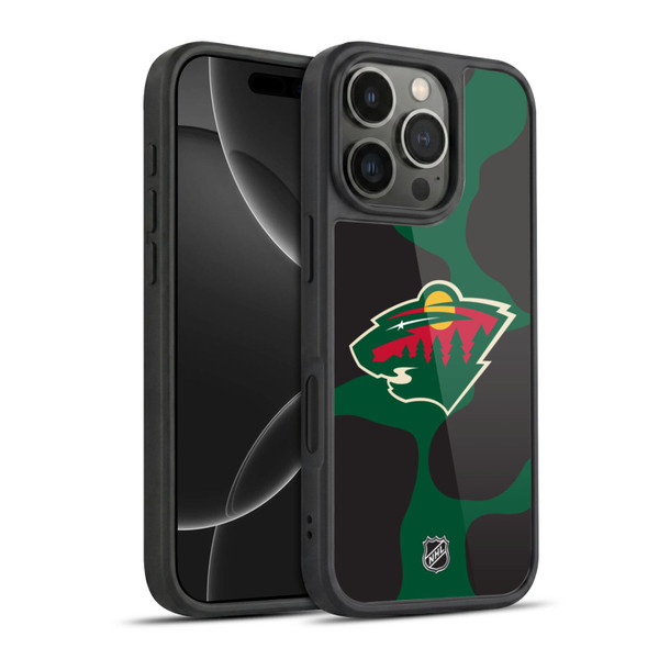 NHL Minnesota Wild Cow Pattern Gel Armour Case For Apple iPhone 16 Pro