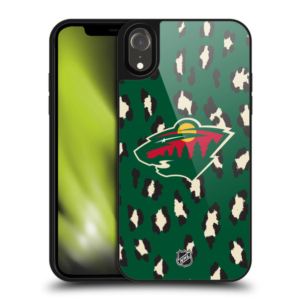 NHL Minnesota Wild Leopard Pattern Gel Armour Case For Apple iPhone XR