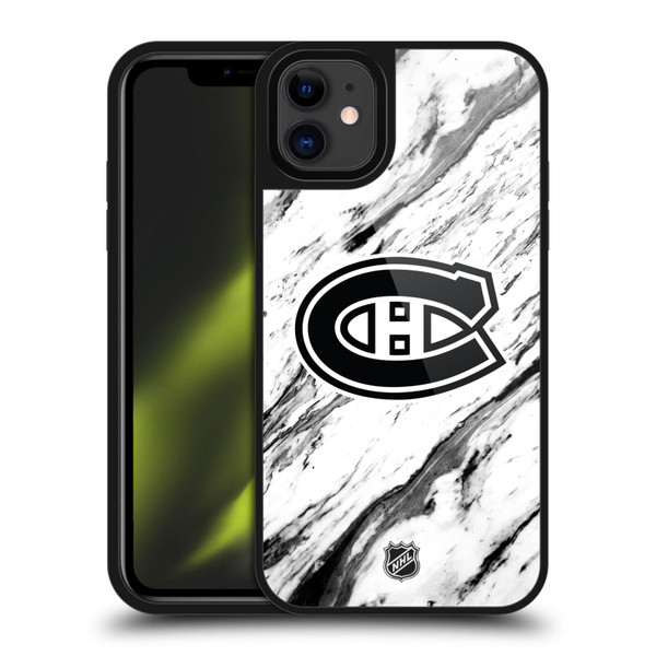 NHL Montreal Canadiens Marble Gel Armour Case For Apple iPhone 11