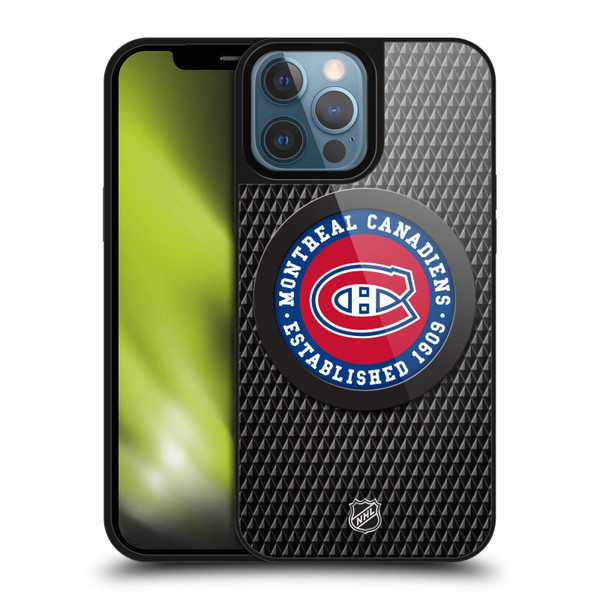 NHL Montreal Canadiens Puck Texture Gel Armour Case For Apple iPhone 13 Pro Max