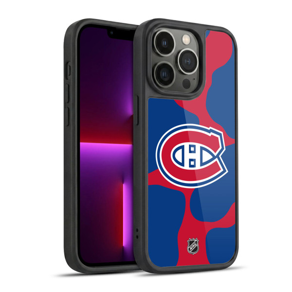 NHL Montreal Canadiens Cow Pattern Gel Armour Case For Apple iPhone 13 Pro