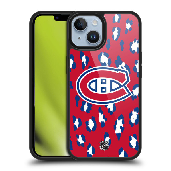 NHL Montreal Canadiens Leopard Pattern Gel Armour Case For Apple iPhone 14
