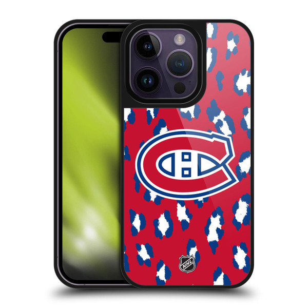 NHL Montreal Canadiens Leopard Pattern Gel Armour Case For Apple iPhone 14 Pro
