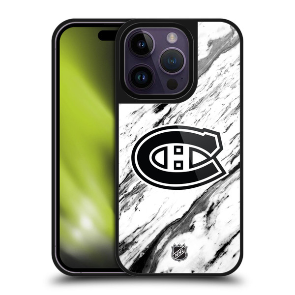 NHL Montreal Canadiens Marble Gel Armour Case For Apple iPhone 14 Pro