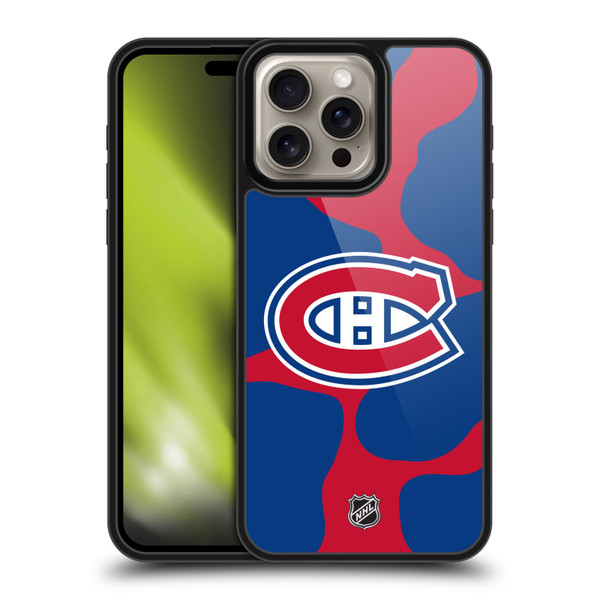 NHL Montreal Canadiens Cow Pattern Gel Armour Case For Apple iPhone 16 Pro Max