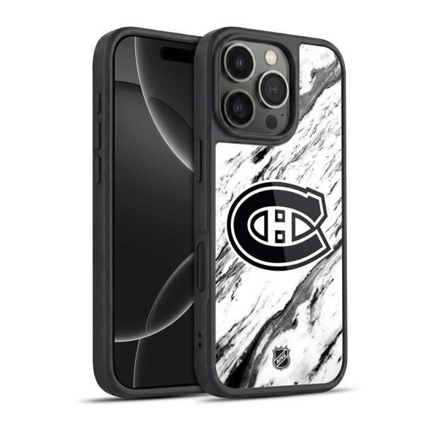 NHL Montreal Canadiens Marble Gel Armour Case For Apple iPhone 16 Pro