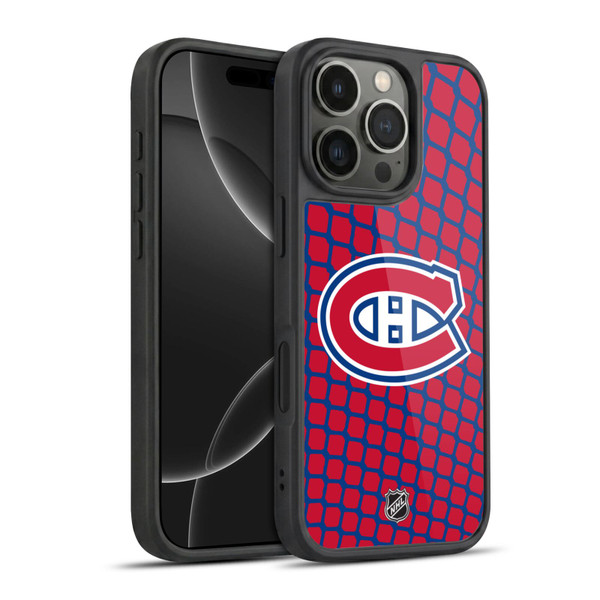 NHL Montreal Canadiens Net Pattern Gel Armour Case For Apple iPhone 16 Pro