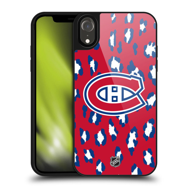 NHL Montreal Canadiens Leopard Pattern Gel Armour Case For Apple iPhone XR