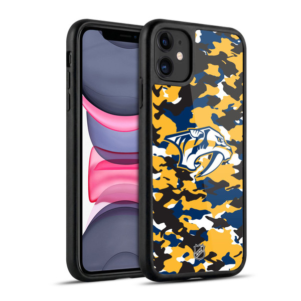 NHL Nashville Predators Camouflage Gel Armour Case For Apple iPhone 11