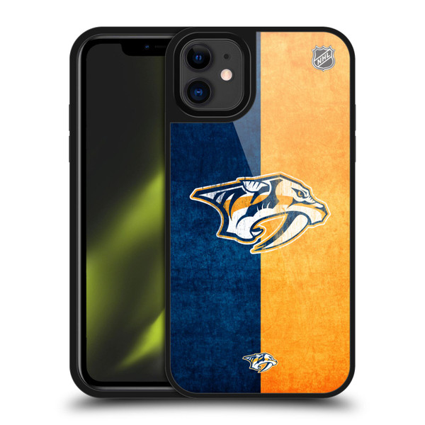 NHL Nashville Predators Half Distressed Gel Armour Case For Apple iPhone 11