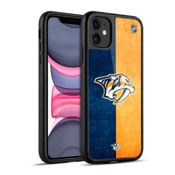NHL Nashville Predators Half Distressed Gel Armour Case For Apple iPhone 11