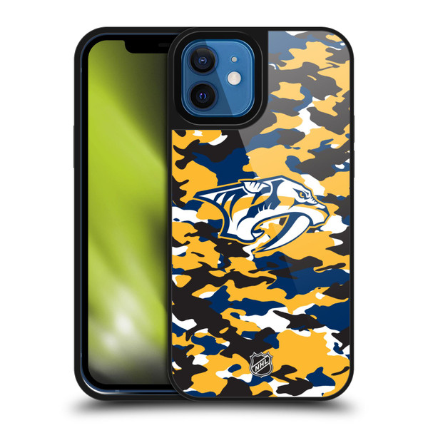 NHL Nashville Predators Camouflage Gel Armour Case For Apple iPhone 12 / iPhone 12 Pro