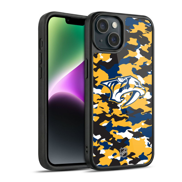 NHL Nashville Predators Camouflage Gel Armour Case For Apple iPhone 14