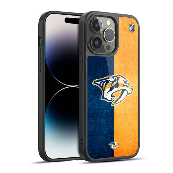 NHL Nashville Predators Half Distressed Gel Armour Case For Apple iPhone 14 Pro Max