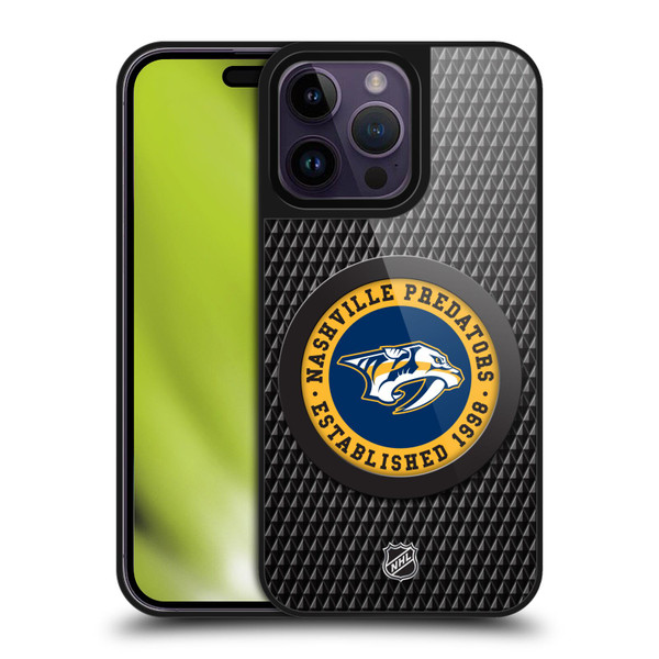 NHL Nashville Predators Puck Texture Gel Armour Case For Apple iPhone 14 Pro Max