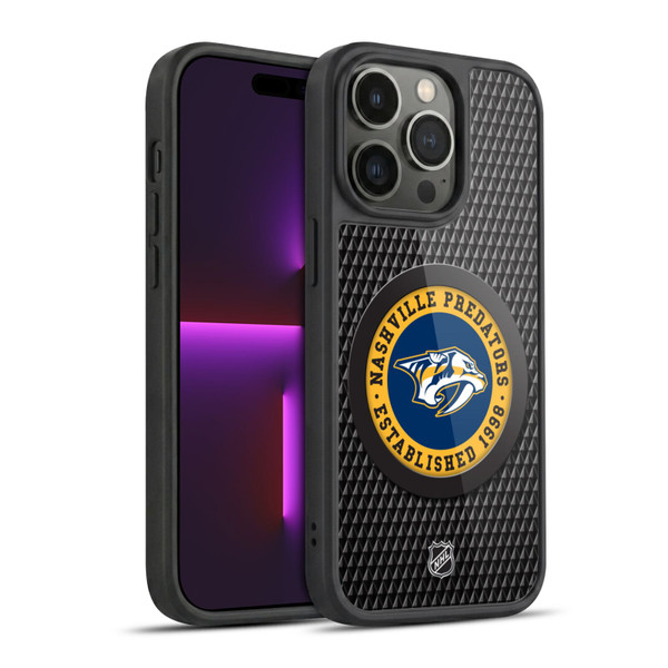 NHL Nashville Predators Puck Texture Gel Armour Case For Apple iPhone 14 Pro