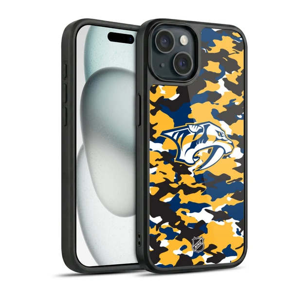 NHL Nashville Predators Camouflage Gel Armour Case For Apple iPhone 15