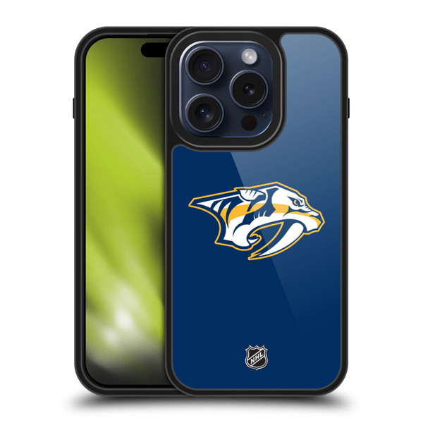 NHL Nashville Predators Plain Gel Armour Case For Apple iPhone 15 Pro NHL Nashville Predators Plain Gel Armour Case For Apple iPhone 15 Pro