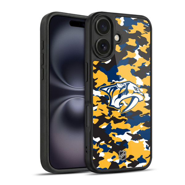 NHL Nashville Predators Camouflage Gel Armour Case For Apple iPhone 16