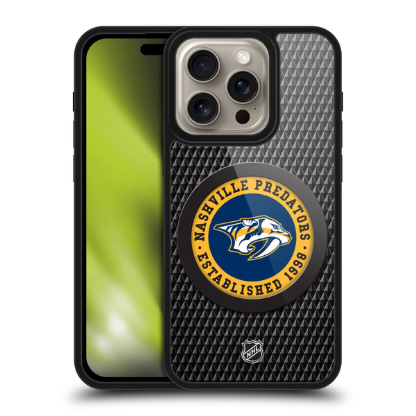 NHL Nashville Predators Puck Texture Gel Armour Case For Apple iPhone 16 Pro