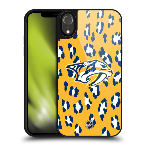 NHL Nashville Predators Leopard Pattern Gel Armour Case For Apple iPhone XR