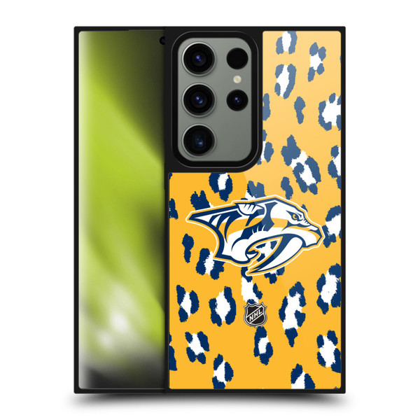 NHL Nashville Predators Leopard Pattern Gel Armour Case For Samsung Galaxy S24 Ultra 5G