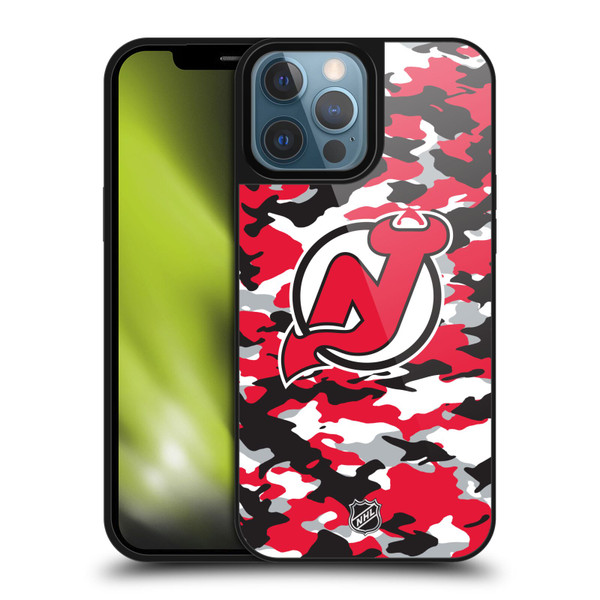 NHL New Jersey Devils Camouflage Gel Armour Case For Apple iPhone 13 Pro Max