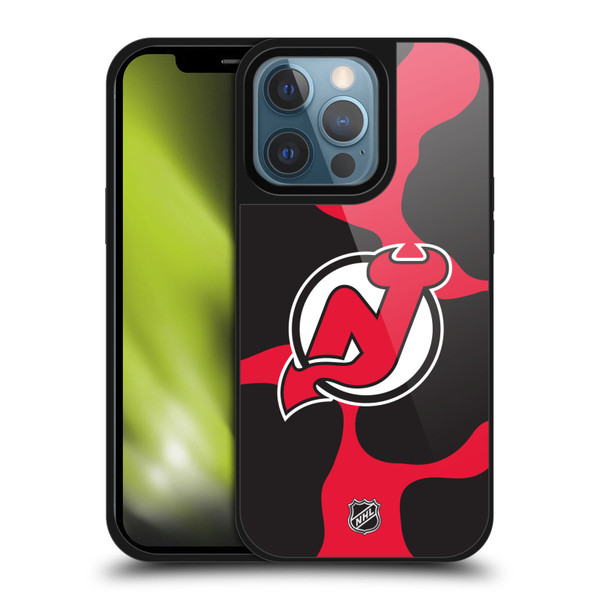 NHL New Jersey Devils Cow Pattern Gel Armour Case For Apple iPhone 13 Pro