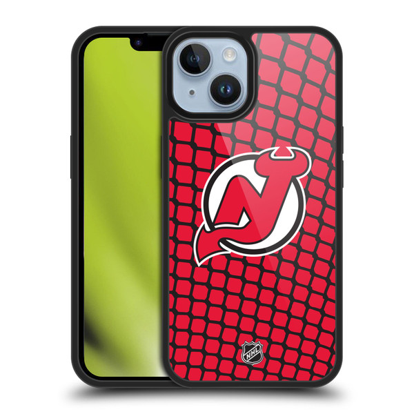 NHL New Jersey Devils Net Pattern Gel Armour Case For Apple iPhone 14