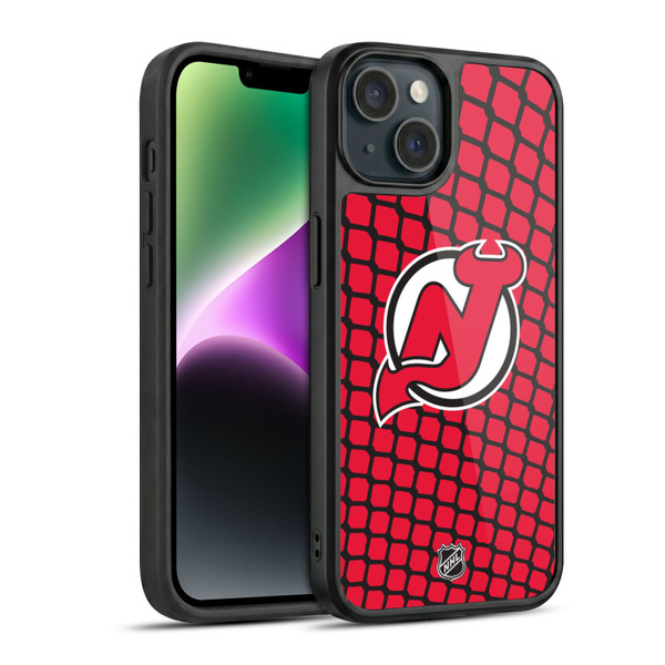 NHL New Jersey Devils Net Pattern Gel Armour Case For Apple iPhone 14