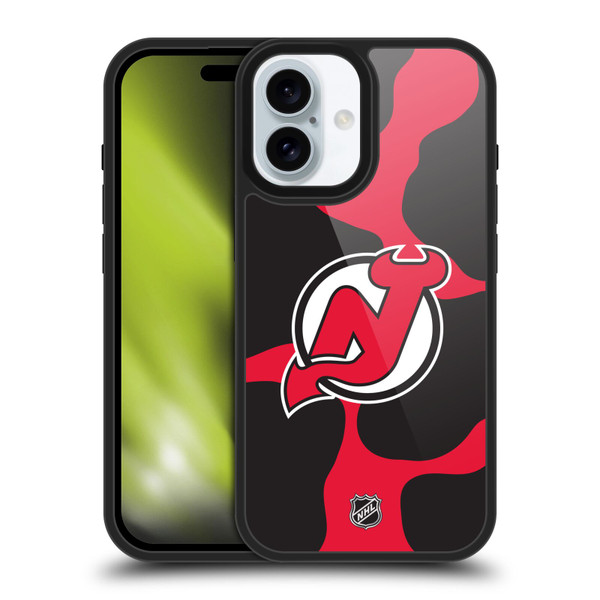 NHL New Jersey Devils Cow Pattern Gel Armour Case For Apple iPhone 16