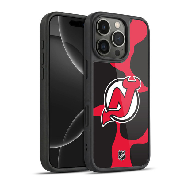 NHL New Jersey Devils Cow Pattern Gel Armour Case For Apple iPhone 16 Pro