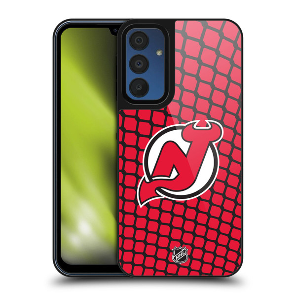 NHL New Jersey Devils Net Pattern Gel Armour Case For Samsung Galaxy A15