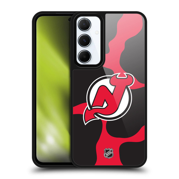 NHL New Jersey Devils Cow Pattern Gel Armour Case For Samsung Galaxy A55 5G