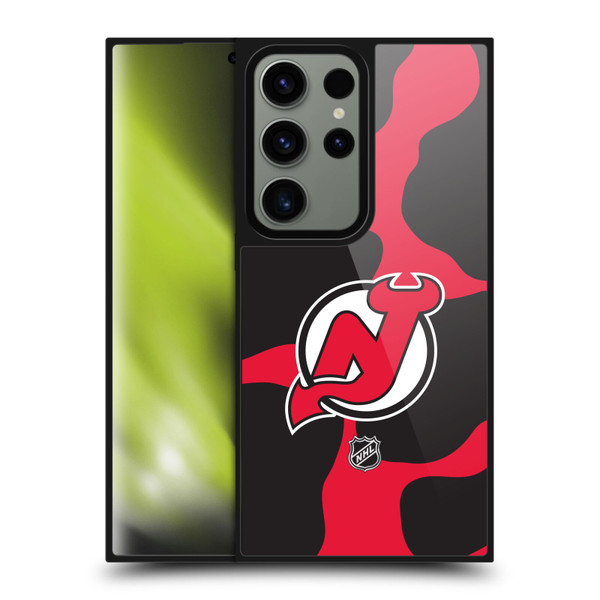 NHL New Jersey Devils Cow Pattern Gel Armour Case For Samsung Galaxy S24 Ultra 5G